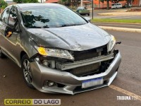 Jovem fica ferida após colisão entre patinete elétrico e carro em Santa Helena
