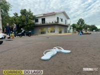 Jovem fica ferida após colisão entre patinete elétrico e carro em Santa Helena