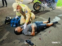 Motorista foge após acidente com motociclista na Av. Jules Rimet