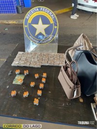 Receita Federal apreende 310 ampolas de medicamento emagrecedor na Ponte da Amizade