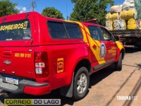 Impacto violento: Carro fica destruído após colisão traseira em Santa Helena