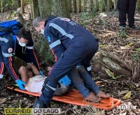 Homem é encontrado desacordado e com ferimentos na cabeça em área de mata no Balneário Terra das Águas em Santa Helena