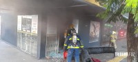 Bombeiros são mobilizados após incêndio em bicicletaria no Bairro Boicy em Foz do Iguaçu 