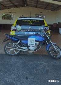 PM apreende motocicleta e lavra Termo Circunstanciado em São Miguel do Iguaçu