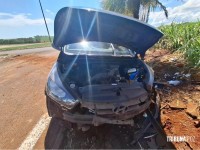 Gestante fica ferida após acidente na PR-497 em Itaipulândia