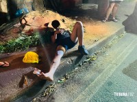 Adolescente pilotando moto sofre queda e fica ferido no Bairro Três Lagoas 