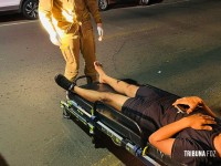 Adolescente pilotando moto sofre queda e fica ferido no Bairro Três Lagoas 