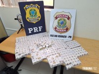 PF e PRF apreendem mais de 1.600 ampolas de medicamento irregular em ônibus na BR-277 PF e PRF apreendem mais de 1.600 ampolas de medicamento irregular em ônibus na BR-277