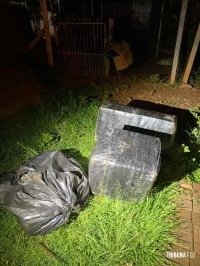 Policia Federal e PM apreendem drogas e simulacros de armas na barranca do Rio Paraná em Foz do Iguaçu