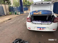 PF, PM e RF apreendem taxi carregado com eletrônicos contrabandeados em Foz do Iguaçu 