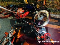 Colisão frontal entre motocicletas deixa três feridos no viaduto de Três Lagoas
