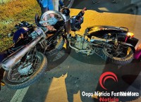 Colisão frontal entre motocicletas deixa três feridos no viaduto de Três Lagoas