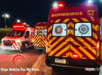 Colisão frontal entre motocicletas deixa três feridos no viaduto de Três Lagoas