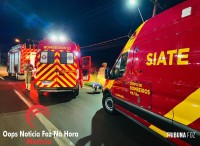 Colisão frontal entre motocicletas deixa três feridos no viaduto de Três Lagoas