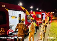 Colisão frontal entre motocicletas deixa três feridos no viaduto de Três Lagoas