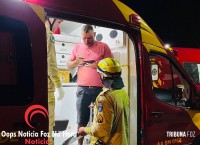Colisão frontal entre motocicletas deixa três feridos no viaduto de Três Lagoas