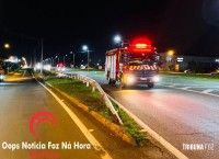 Colisão frontal entre motocicletas deixa três feridos no viaduto de Três Lagoas
