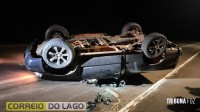 Veículo capota entre Pato Bragado e Entre Rios do Oeste