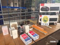 PM apreende mercadorias em ação de combate ao contrabando na Rodoviária de Foz do Iguaçu