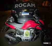 PM recupera motocicleta roubada no Bairro Portal da Foz, em Foz do Iguaçu