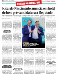 Ricardo Nascimento anuncia em hotel de luxo pré-candidatura a Deputado