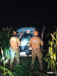 BPFRON e PF apreendem veículos carregados com cigarros contrabandeados em Santa Helena