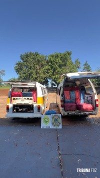 BPFRON e PF apreendem veículos carregados com cigarros contrabandeados em Santa Helena