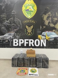 BPFRON e PF prendem homem com veículo carregado de maconha em Santa Tereza do Oeste