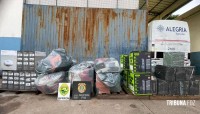 PF e PM descobrem depósito clandestino com grande quantidade de mercadorias em Foz do Iguaçu