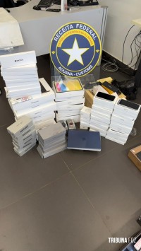 Receita Federal retém R$ 300 mil em mercadorias durante fiscalização no Aeroporto de Foz do Iguaçu