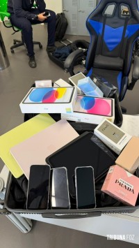 Receita Federal retém R$ 300 mil em mercadorias durante fiscalização no Aeroporto de Foz do Iguaçu