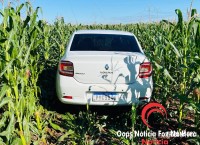 Veículo roubado é localizado na área rural após assalto com dois baleados na BR-277