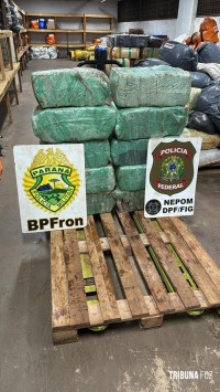 Polícia Federal e Polícia Militar apreendem 161,1 Kg de maconha no centro de Foz do Iguaçu
