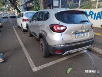 Idoso capota veículo após colisão na Av. Juscelino Kubitschek em Foz do Iguaçu