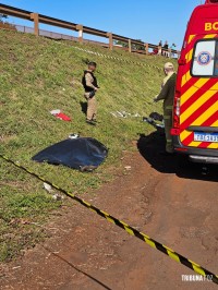 Acidente fatal com motocicleta mobiliza equipes de emergência na BR-277 em Medianeira