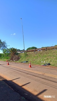 Acidente fatal com motocicleta mobiliza equipes de emergência na BR-277 em Medianeira