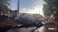 Incêndio consome por completo uma borracharia em Ciudad Del Este