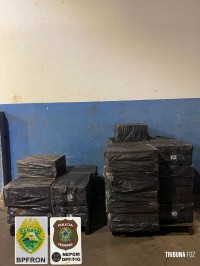 Policia Federal e Policia Militar apreendem 15 mil maços de cigarros em Foz do Iguaçu
