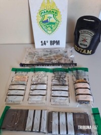 PM prende três pessoas por tráfico de drogas em Medianeira 