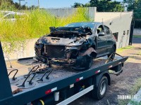Assalto na BR-277 termina com colisão, suspeito preso e arma apreendida em Foz do Iguaçu