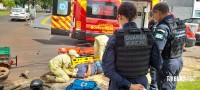 Motociclista fica ferido após colisão na Vila Yolanda