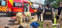 Motociclista fica ferido após colisão na Vila Yolanda