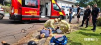 Motociclista fica ferido após colisão na Vila Yolanda