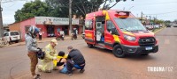 Siate socorre passageira de moto que sofreu queda no Porto Meira