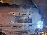 Carro capota e pega fogo em Ciudad Del Este no Paraguai