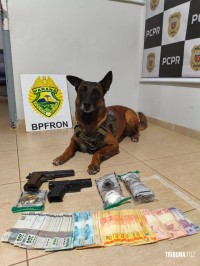 BPFRON apreende drogas, armas e munições durante abordagem em Marechal Cândido Rondon