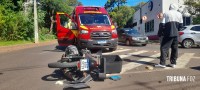 Motociclista é socorrido pelo Siate após colisão na Av. General Meira