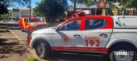 Motociclista é socorrido pelo Siate após colisão na Av. General Meira