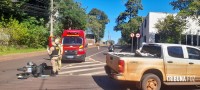Motociclista é socorrido pelo Siate após colisão na Av. General Meira