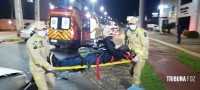 Siate socorre duas vítimas após acidente de trânsito na Av. Felipe Wandscheer